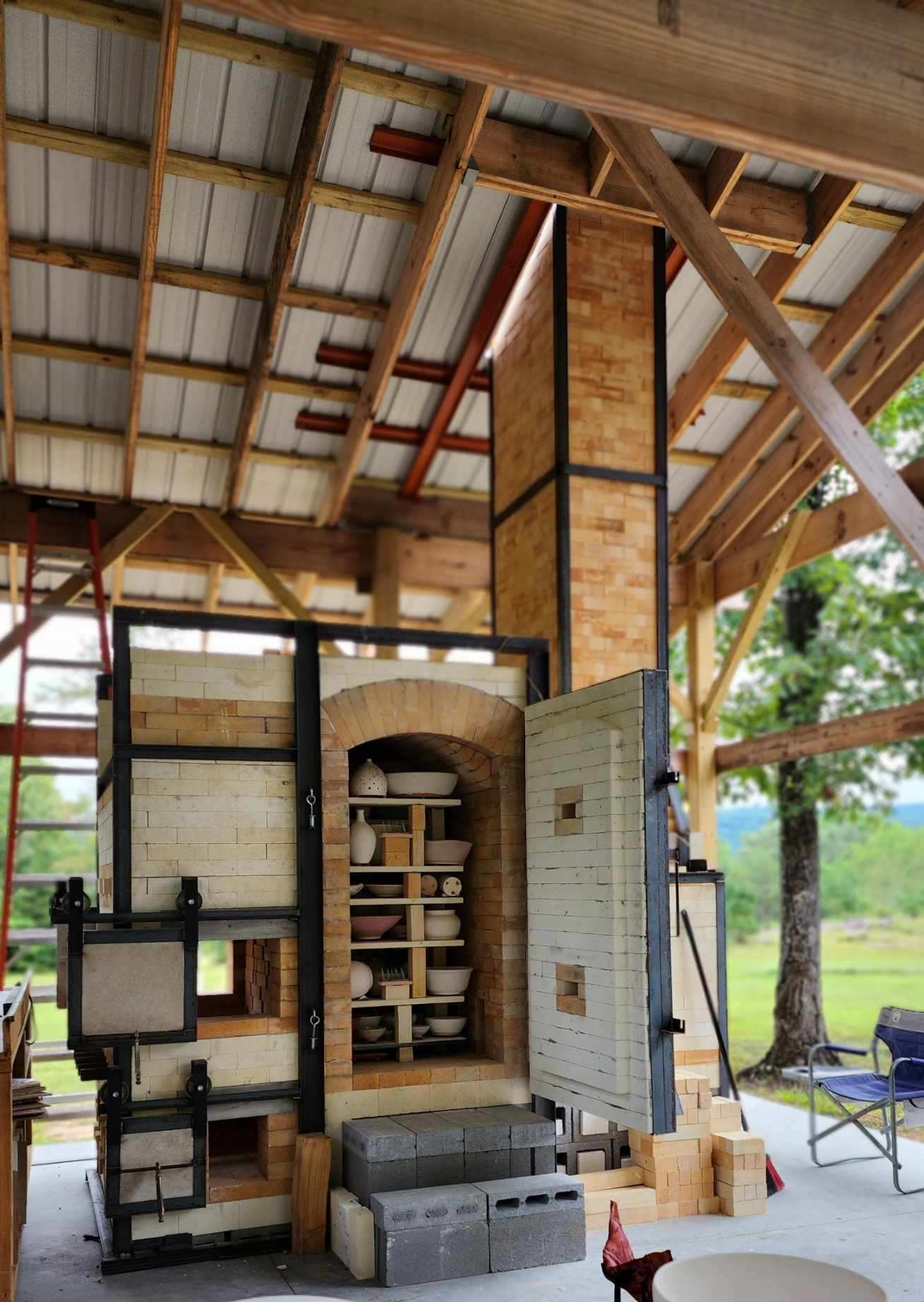 Crab Orchard Potery's custom furnace