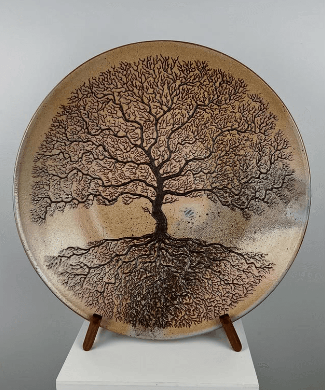 Tree bowl pottery piece